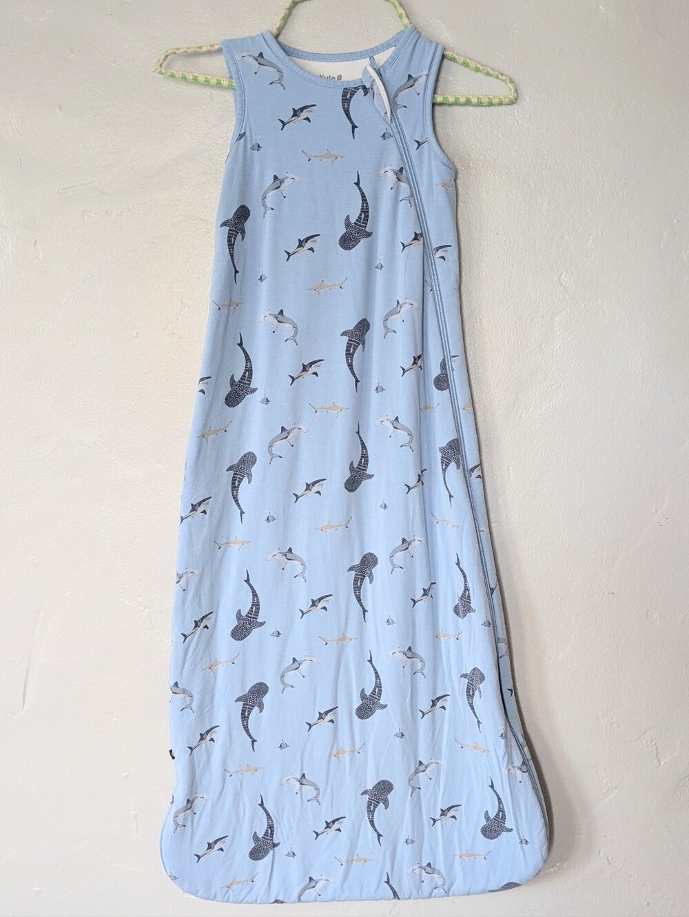 Kyte Baby Bamboo Sleep Bag 1.0 TOG Large Whale Shark Printed Wearable Blanket